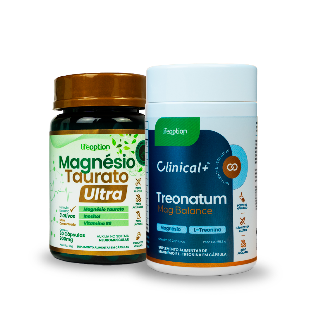 Protocolo Essencial Saúde Cerebral Magnésio Taurato Ultra + Treonatum Mag Balance