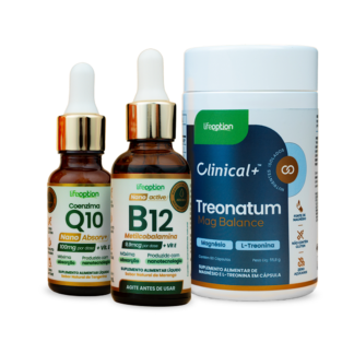 Protocolo Avançado Energia Disposição Cérebro B12 + Coenzima Q10 + Treonatum