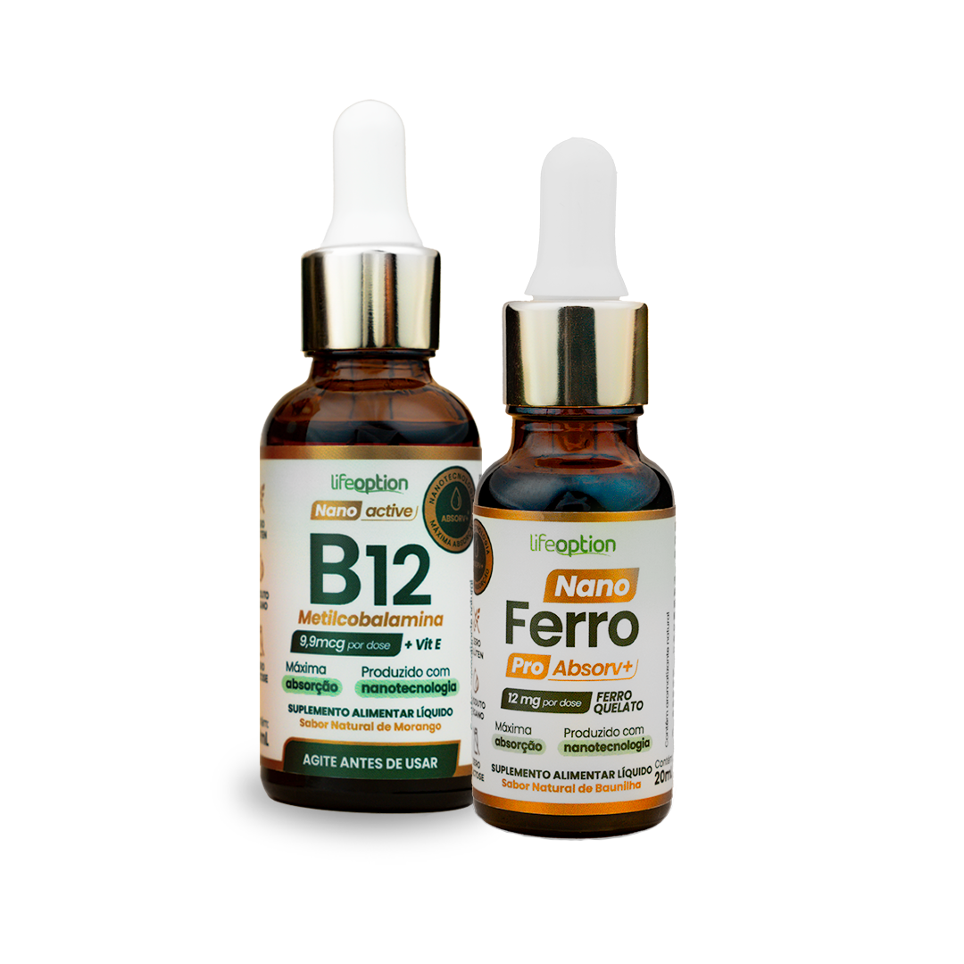 Protocolo Essencial Energia Vital Nano Ferro Pro + Nano Active B12